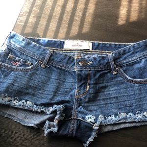 Hollister Jean shorts with embroidery detail